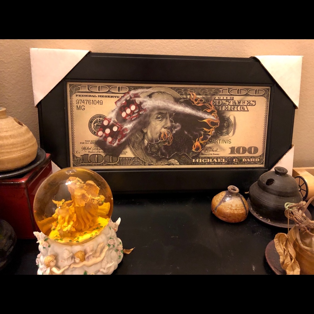 One hundred dollar print art work